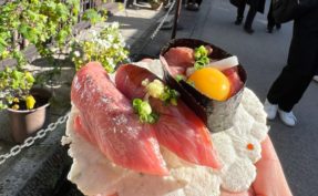 3 types of hida beef sushi in Takayama